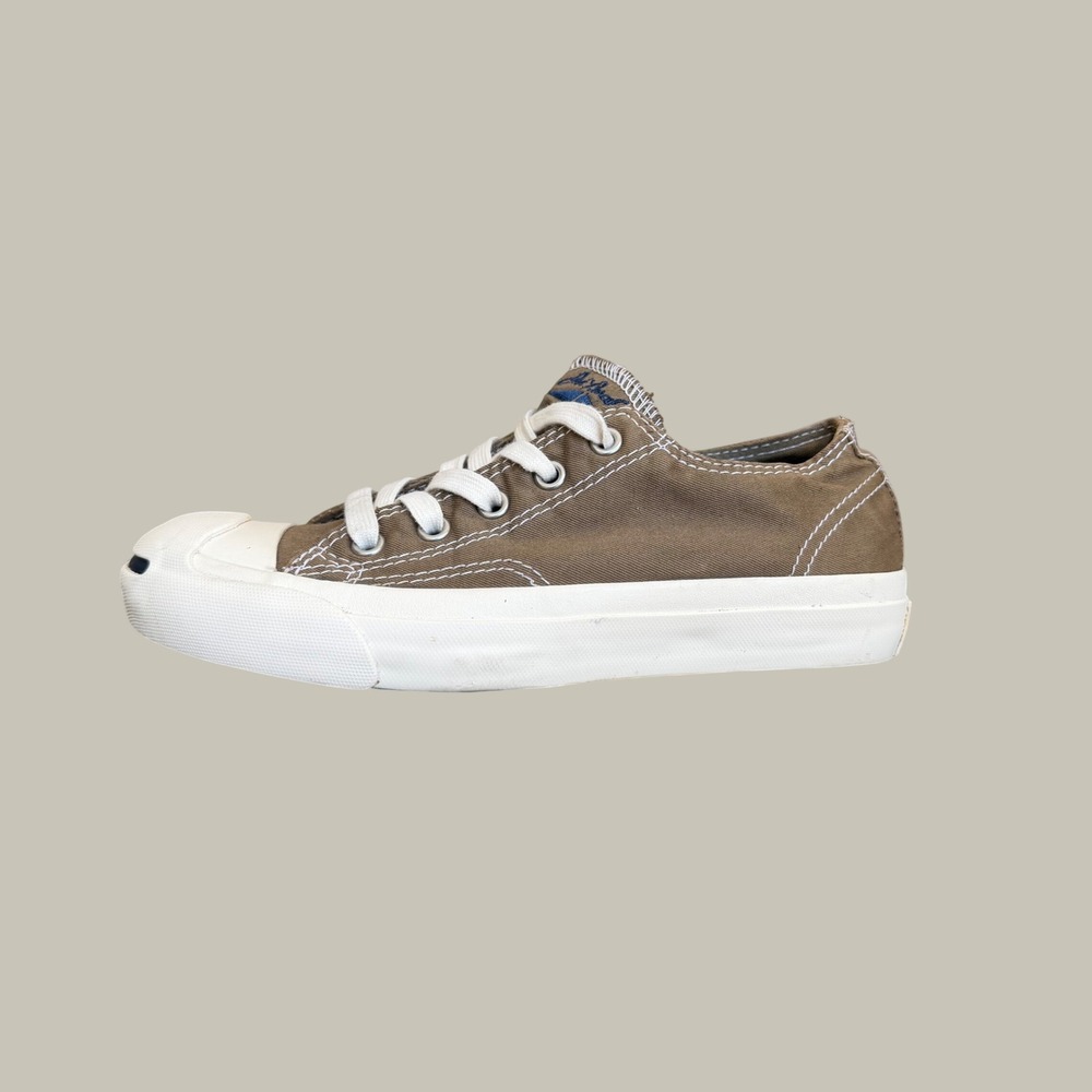 Converse Jack Purcell Low Top Brown Canvas Sneakers - Mens 3.5 Womens 5